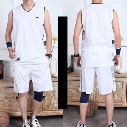 Basketball Sports Suit Men's Summer Casual Wear Sleeveless Thin Vest Running Suit Shorts Sportswear - WILKYs