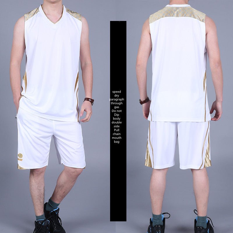 Basketball Sports Suit Men's Summer Casual Wear Sleeveless Thin Vest Running Suit Shorts Sportswear - WILKYs