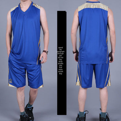 Basketball Sports Suit Men's Summer Casual Wear Sleeveless Thin Vest Running Suit Shorts Sportswear - WILKYs