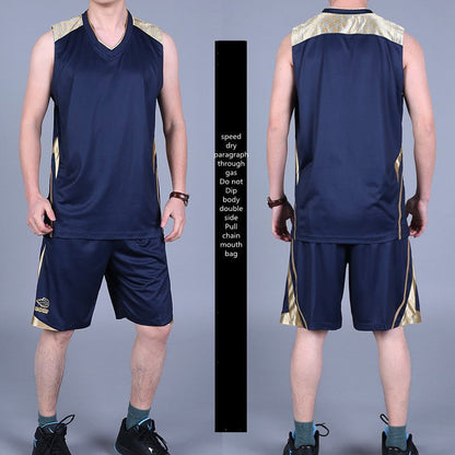 Basketball Sports Suit Men's Summer Casual Wear Sleeveless Thin Vest Running Suit Shorts Sportswear - WILKYs