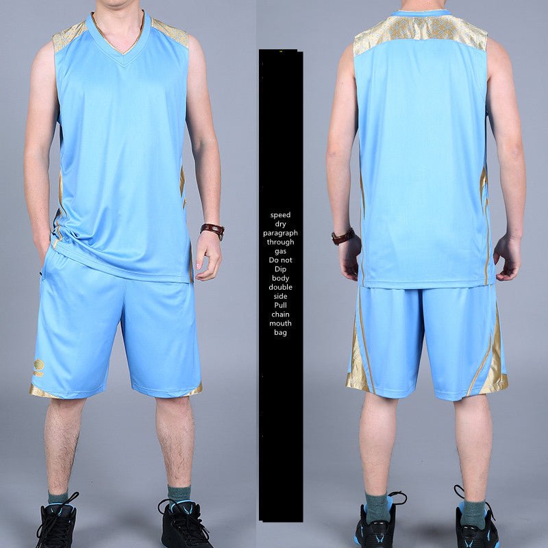 Basketball Sports Suit Men's Summer Casual Wear Sleeveless Thin Vest Running Suit Shorts Sportswear - WILKYs