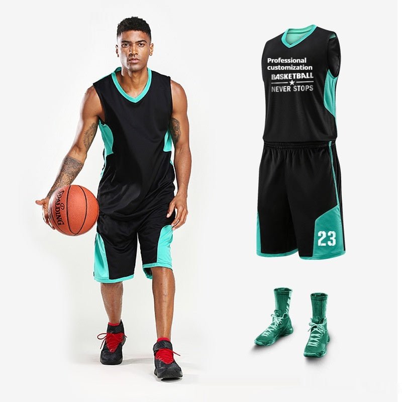 Basketball Wear Suit Training Competition Team Uniform Team Vest Printed Breathable Sports Workout Clothes - WILKYs