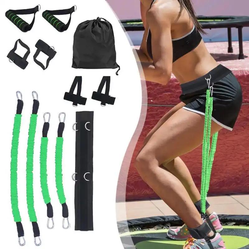 WILKYs0Fitness sports bounce trainer
 product name
 
 Latex bounce training rope set Taekwondo kick training pull rope elastic rope boxing training set 150 pounds basketball jumping boxing agility trai