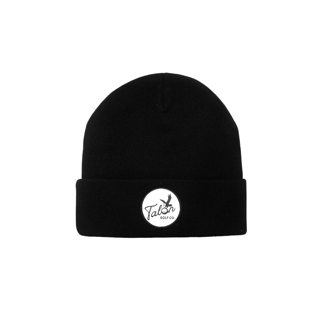 Black Beanie with Script Logo – 100% Cotton, Woven Patch - WILKYs