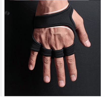 Black Breathable Weightlifting Sports Gym Half Finger Protector Gloves - WILKYs