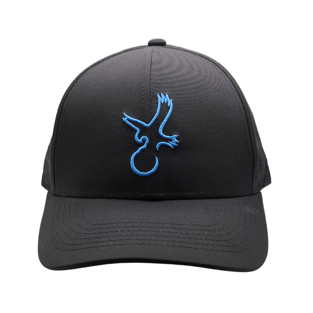 Black/Carolina Blue Eagle Performance Hat - WILKYs