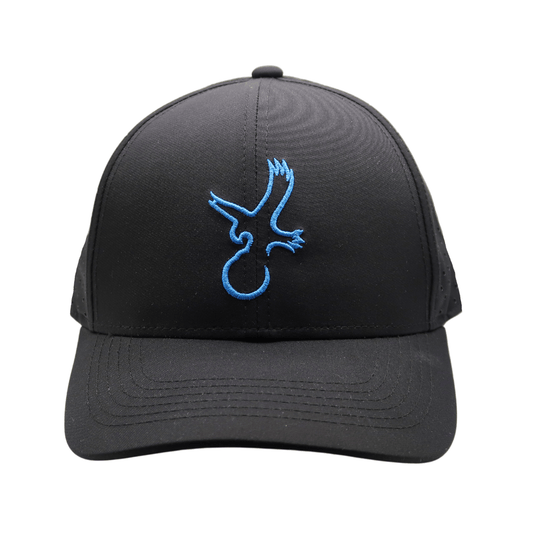 Black/Carolina Blue Eagle Performance Hat - WILKYs