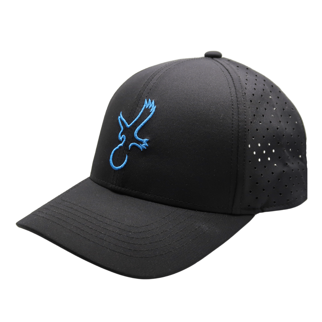 Black/Carolina Blue Eagle Performance Hat - WILKYs