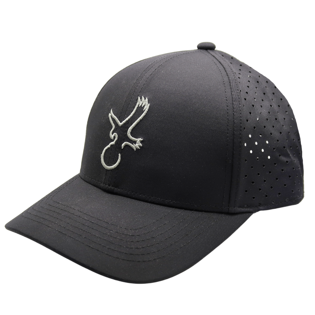 Black/Grey Eagle Performance Hat - WILKYs