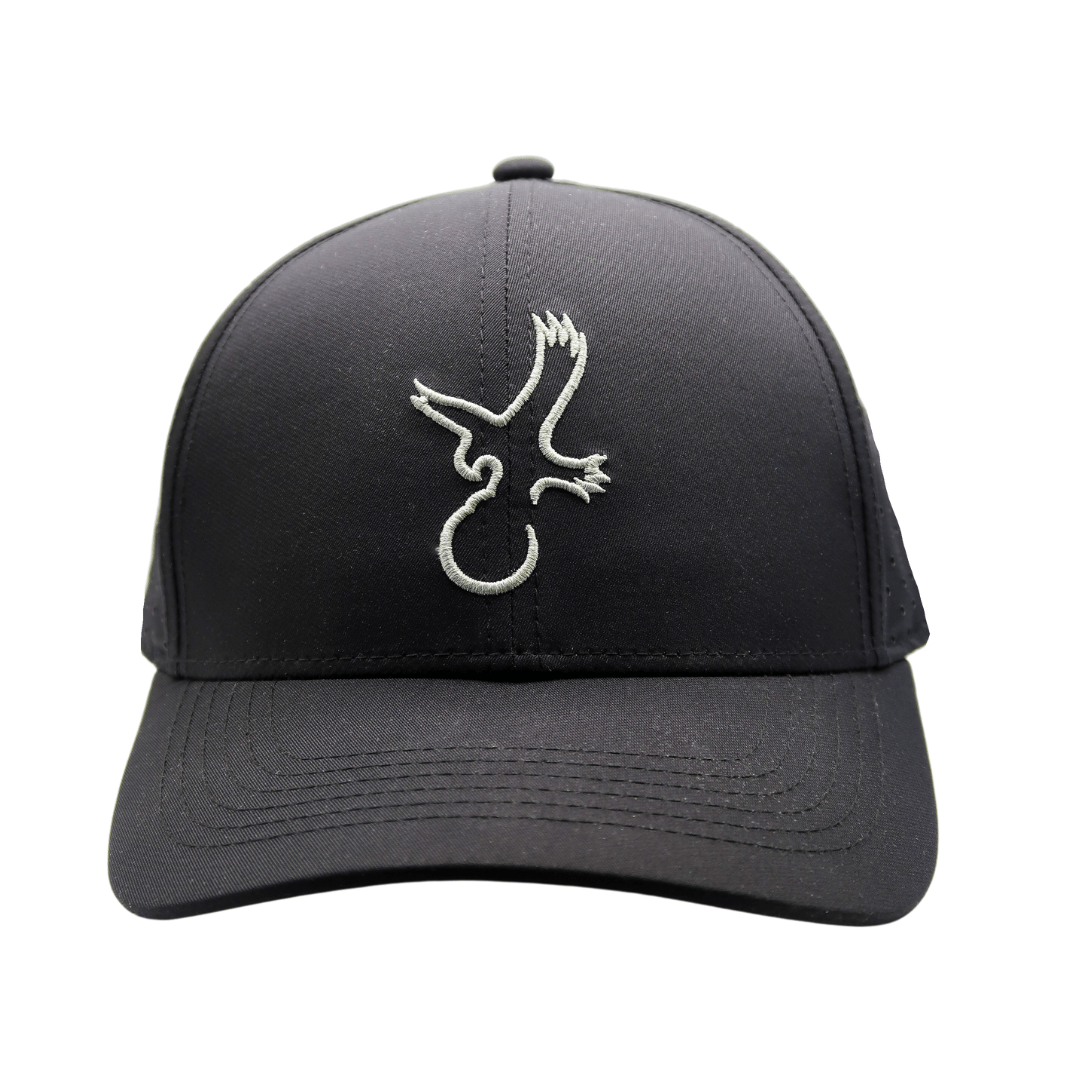 Black/Grey Eagle Performance Hat - WILKYs