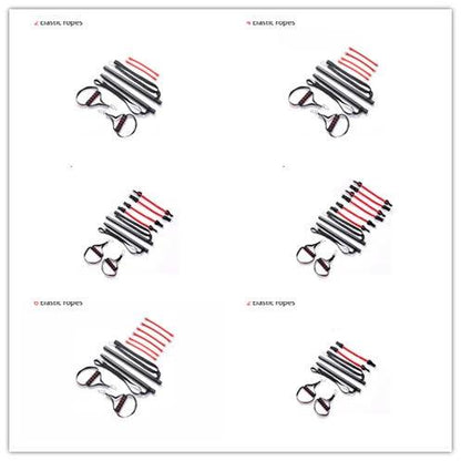 Body Workout Trainer Bar with Resistance Bands Rubber Buckles - WILKYs