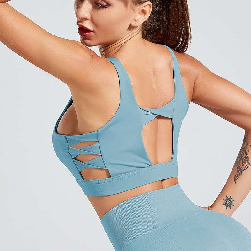 Breathable Fitness Shockproof Sports Bra – High Support & Comfort - WILKYs