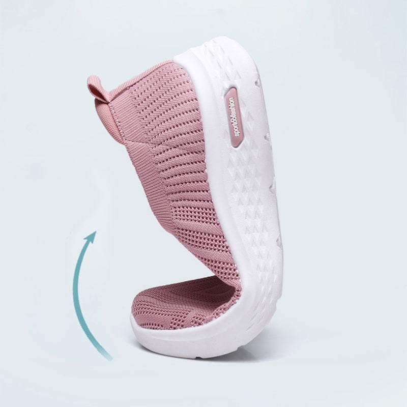 Casual Mesh Shoes Sock Slip On Flat Shoes For Women Sneakers Casual Soft Sole Walking Sports Shoe - WILKYs