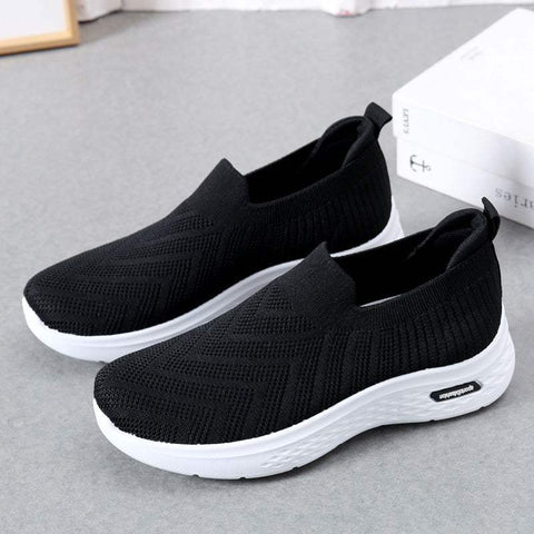 Casual Mesh Shoes Sock Slip On Flat Shoes For Women Sneakers Casual Soft Sole Walking Sports Shoe - WILKYs