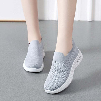 Casual Mesh Shoes Sock Slip On Flat Shoes For Women Sneakers Casual Soft Sole Walking Sports Shoe - WILKYs