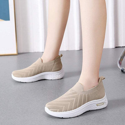Casual Mesh Shoes Sock Slip On Flat Shoes For Women Sneakers Casual Soft Sole Walking Sports Shoe - WILKYs