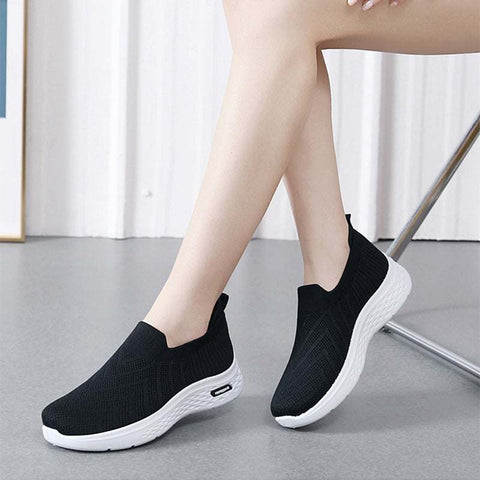 Casual Mesh Shoes Sock Slip On Flat Shoes For Women Sneakers Casual Soft Sole Walking Sports Shoe - WILKYs