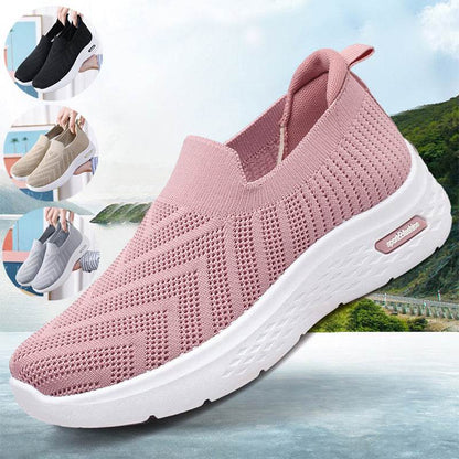 Casual Mesh Shoes Sock Slip On Flat Shoes For Women Sneakers Casual Soft Sole Walking Sports Shoe - WILKYs