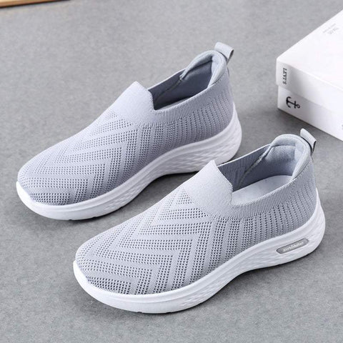 Casual Mesh Shoes Sock Slip On Flat Shoes For Women Sneakers Casual Soft Sole Walking Sports Shoe - WILKYs