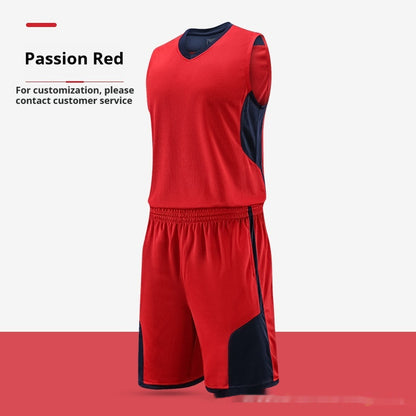 Basketball Wear Suit Training Competition Team Uniform Team Vest Printed Breathable Sports Workout Clothes