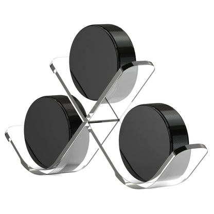 Clear Hockey Puck Display Case Acrylic Hockey Puck Display Stand Sports for 3 Pucks Hockey Puck Holder Storage Decoration Gift - WILKYs