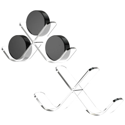 Clear Hockey Puck Display Case Acrylic Hockey Puck Display Stand Sports for 3 Pucks Hockey Puck Holder Storage Decoration Gift - WILKYs