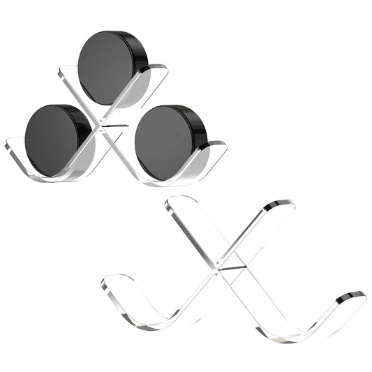 Clear Hockey Puck Display Case Acrylic Hockey Puck Display Stand Sports for 3 Pucks Hockey Puck Holder Storage Decoration Gift - WILKYs