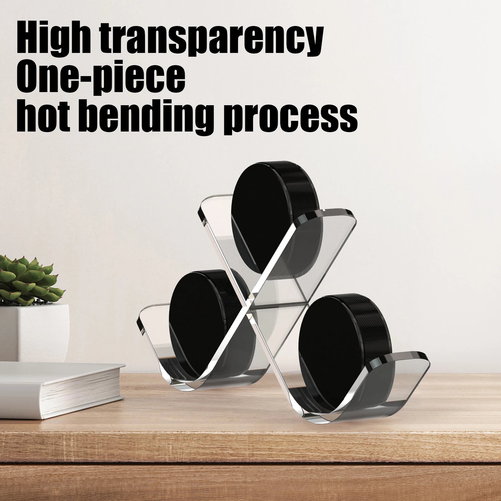 Clear Hockey Puck Display Case Acrylic Hockey Puck Display Stand Sports for 3 Pucks Hockey Puck Holder Storage Decoration Gift - WILKYs