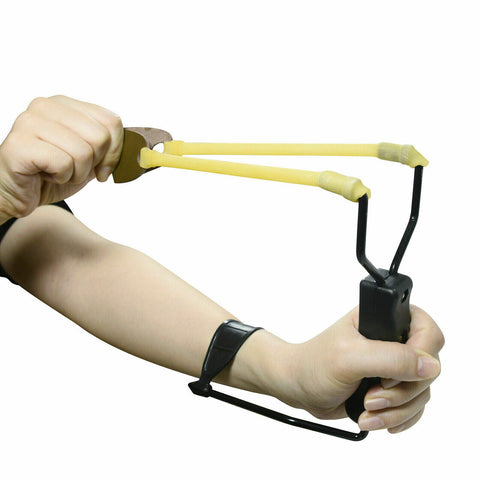 Compact Folding Slingshot Wrist Rocket Catapult For Hunting Outdoor Sport Games - WILKYs