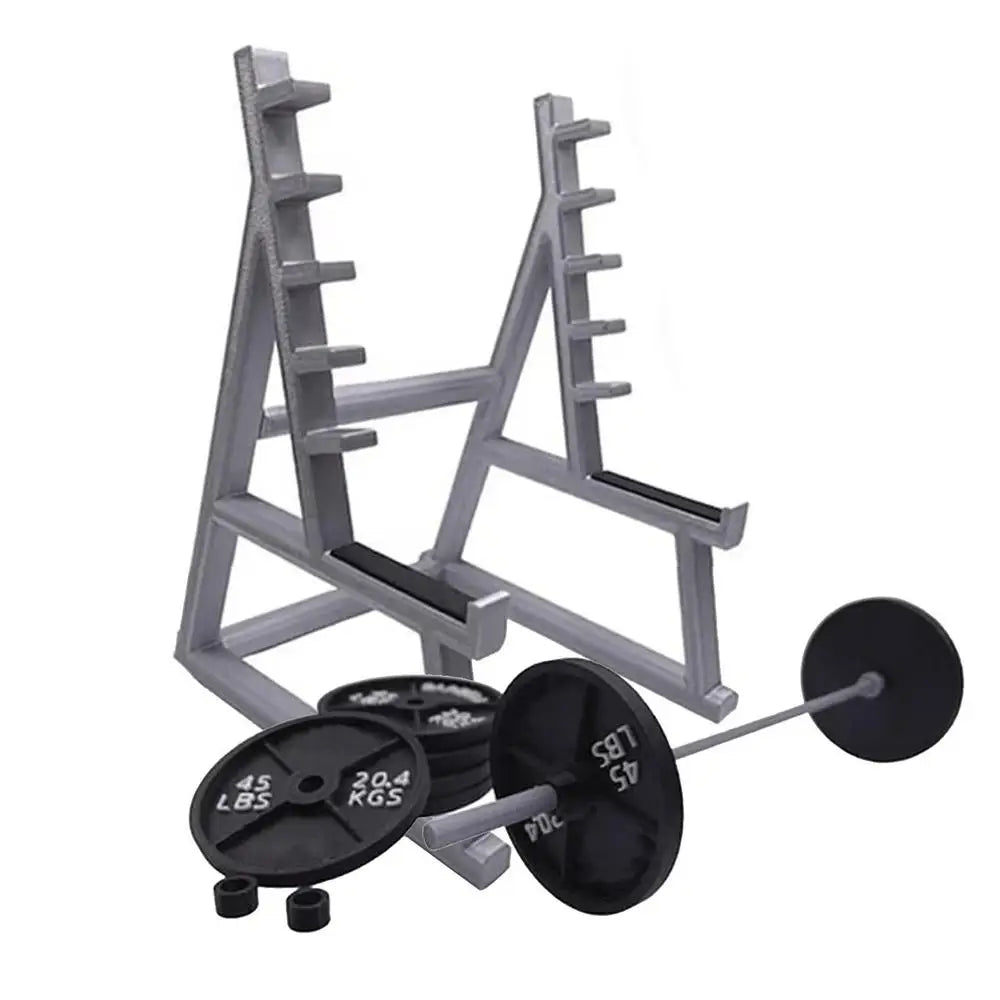 Creative Barbell Rack Pen Holder Mini Squat Rack Ornaments With Barbells And Weights Funny Weightlifting Gift Desk Organizer - WILKYs
