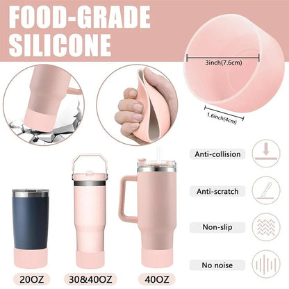 Cup Accessories for Stanley Set of 9, 2 Straw and Brush and 1 Flower Charm Chain 3 Spill Proof Stopper Flowers Straw Cover Boot - WILKYs