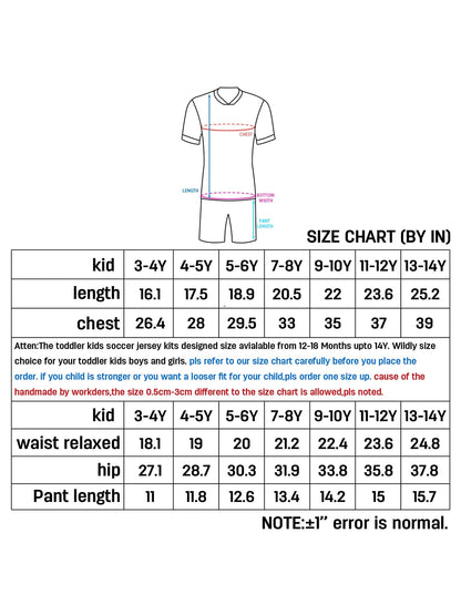 Custom Soccer Jersey Set Brazil Personalized Name Number Football Shirt for School Team Club Kids Youth Practice Soccer Uniform - WILKYs