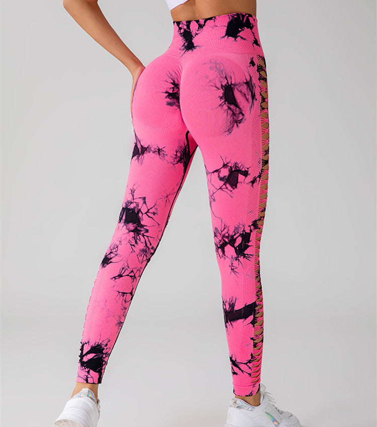 WILKYs4Hollow Tie Dye Printed Yoga Pants High Waist Butt Lift Seamless Sports
 Product information:
 


 Material:Nylon
 
 Style:Fashion Simple
 
 Features:Solid color
 
 Color:picture color


 
 Size Information:
 
 
 


 


 Note:
 
 1. Asi