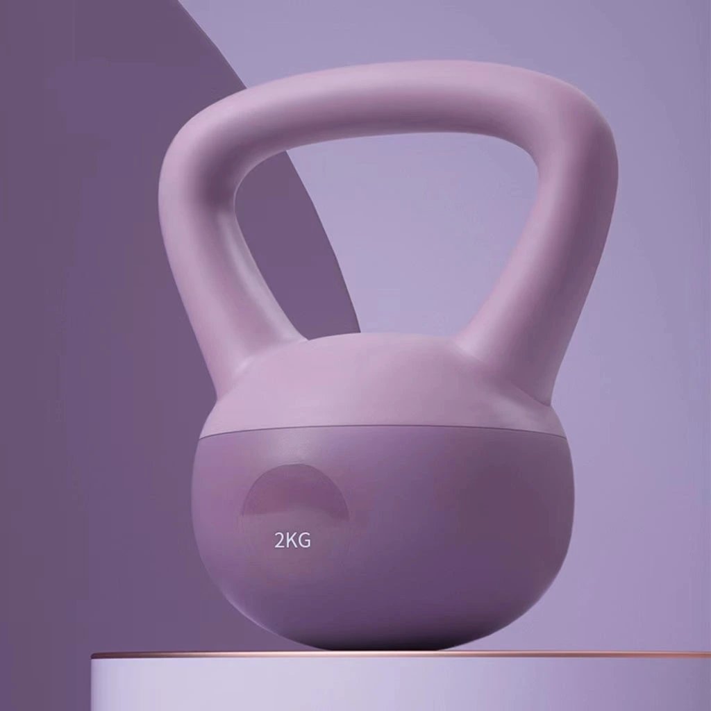 Purple 2KG Women's Fitness Home Kettlebell for strength exercises.