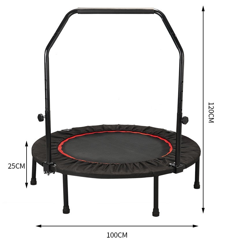 WILKYsTrampolineChildren's Trampoline Exercise Bed Indoor Home Adult Sports
 Product information:
 


 Color: red and black
 Material: PP mesh + bold waist drum spring + PP pad + steel
 Load bearing: 100LB
 Suitable aged:5-60 year
 Size:40i