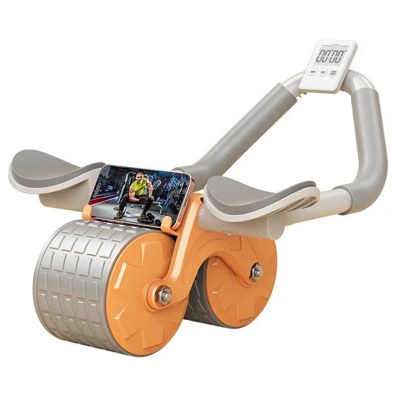 WILKYs0Elbow Support Abdominal Wheel Fitness Belly Rolling Machine Belly-flat
 Product information:
 
 Applicable scenarios: fitness equipment, fitness body shaping
 
 Color: Orange (no screw beads), Orange timer (no screw beads), blue (no sc