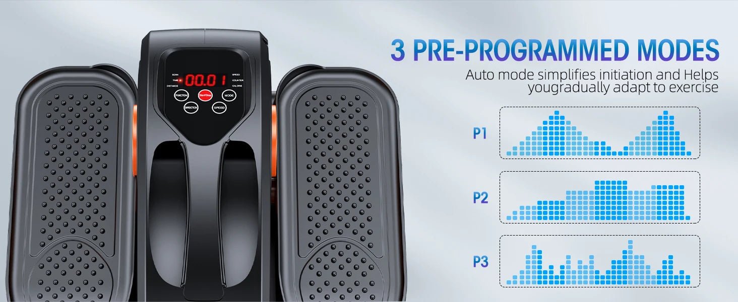 Desk Elliptical Machine, Ellipse Leg Exerciser for Seniors Fully Assembled, Quiet & Portable Electric Seated Pedal Exerciser wit - WILKYs