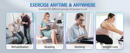 Desk Elliptical Machine, Ellipse Leg Exerciser for Seniors Fully Assembled, Quiet & Portable Electric Seated Pedal Exerciser wit - WILKYs