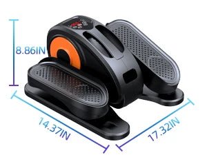 Desk Elliptical Machine, Ellipse Leg Exerciser for Seniors Fully Assembled, Quiet & Portable Electric Seated Pedal Exerciser wit - WILKYs