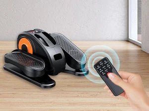 Desk Elliptical Machine, Ellipse Leg Exerciser for Seniors Fully Assembled, Quiet & Portable Electric Seated Pedal Exerciser wit - WILKYs