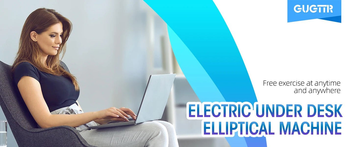 Desk Elliptical Machine, Ellipse Leg Exerciser for Seniors Fully Assembled, Quiet & Portable Electric Seated Pedal Exerciser wit - WILKYs