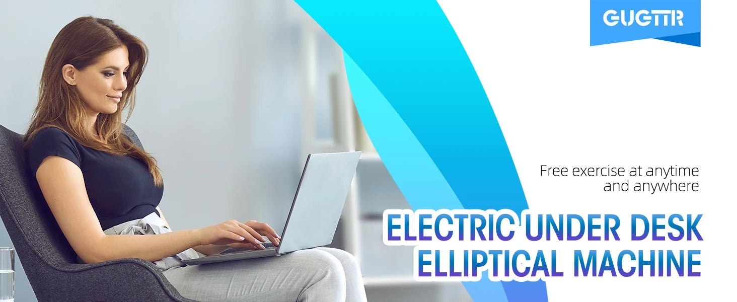 Desk Elliptical Machine, Ellipse Leg Exerciser for Seniors Fully Assembled, Quiet & Portable Electric Seated Pedal Exerciser wit - WILKYs