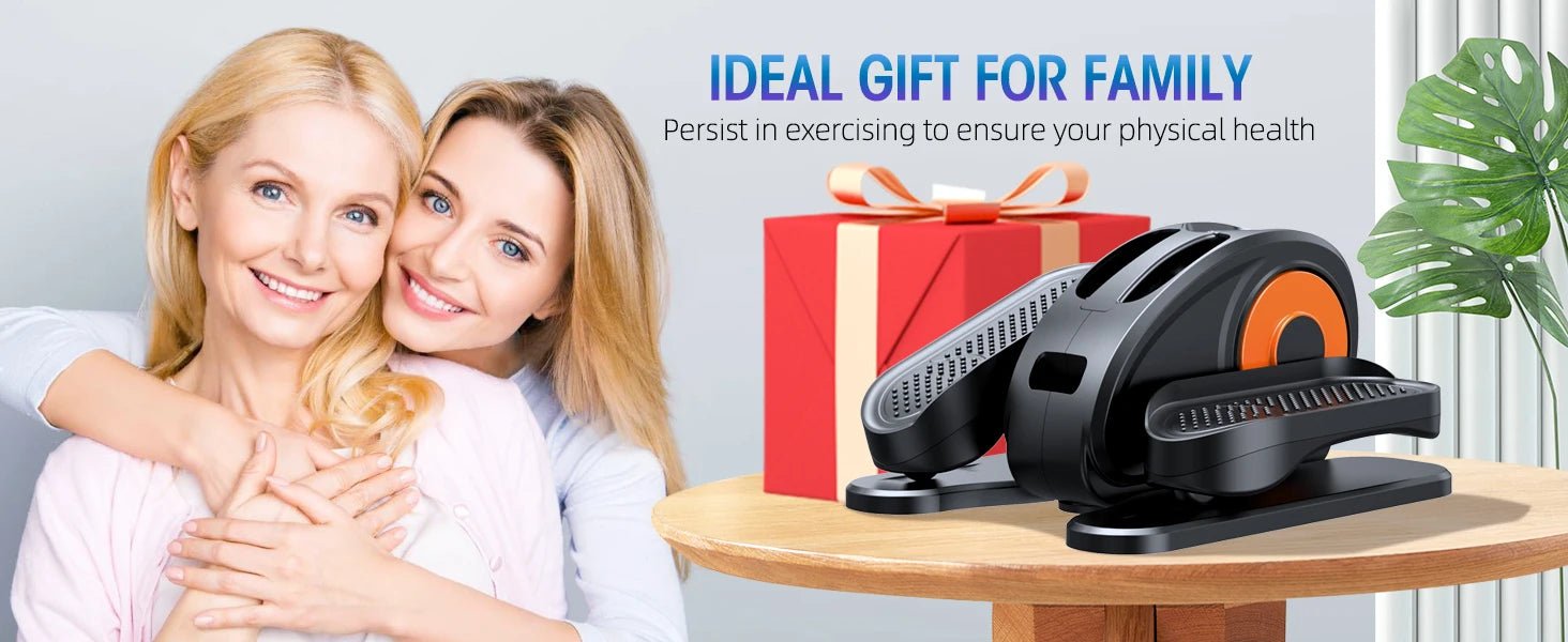 Desk Elliptical Machine, Ellipse Leg Exerciser for Seniors Fully Assembled, Quiet & Portable Electric Seated Pedal Exerciser wit - WILKYs