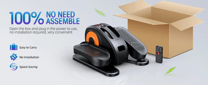 Desk Elliptical Machine, Ellipse Leg Exerciser for Seniors Fully Assembled, Quiet & Portable Electric Seated Pedal Exerciser wit - WILKYs