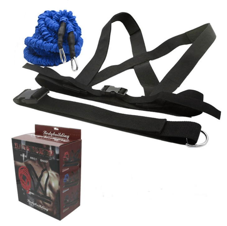 Double resistance band pull pull rope stretch track and field track and field race force explosive jump - WILKYs