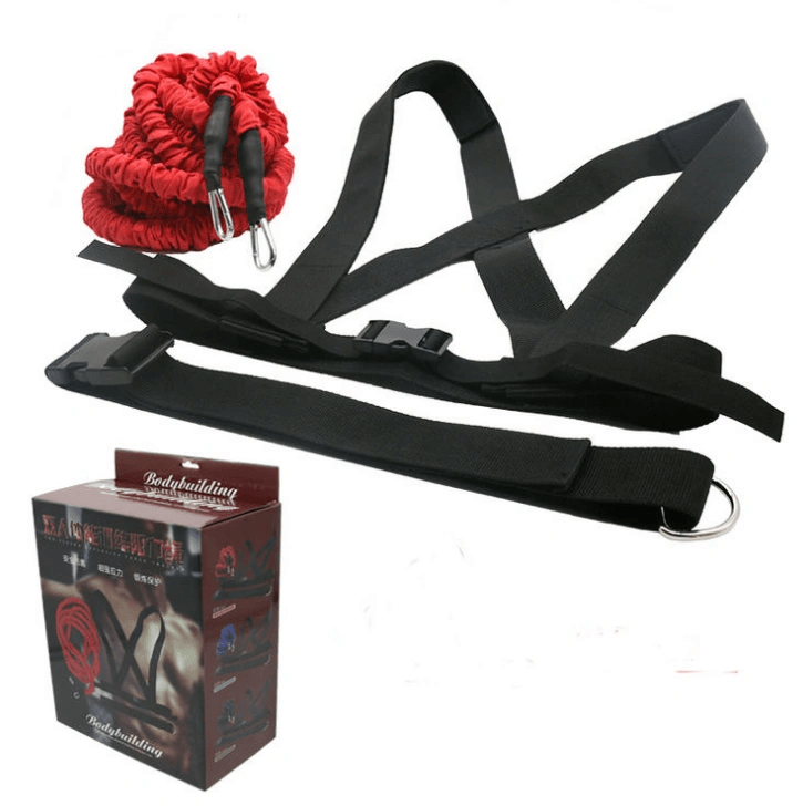 Double resistance band pull pull rope stretch track and field track and field race force explosive jump - WILKYs