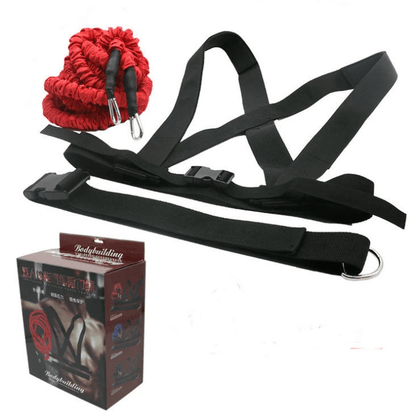 Double resistance band pull pull rope stretch track and field track and field race force explosive jump - WILKYs