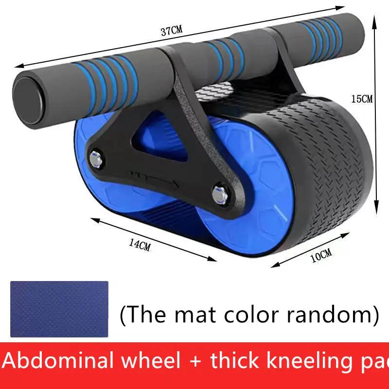 Double Wheel Abdominal Exerciser Women Men Automatic Rebound Ab Wheel Roller Waist Trainer Gym Sports Home Exercise Devices - WILKYs