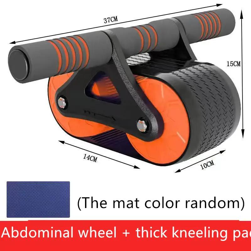 Double Wheel Abdominal Exerciser Women Men Automatic Rebound Ab Wheel Roller Waist Trainer Gym Sports Home Exercise Devices - WILKYs