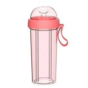 Drinking Cup Double Straw Water Bottle - WILKYs